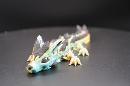 Baby Wolf Dragon – Articulated 3D Printed Dragon (11" × 2")