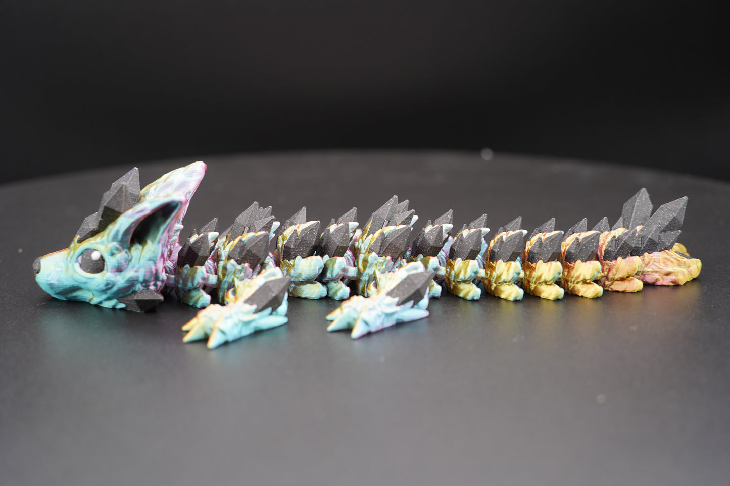 Baby Wolf Dragon – Articulated 3D Printed Dragon (11" × 2")