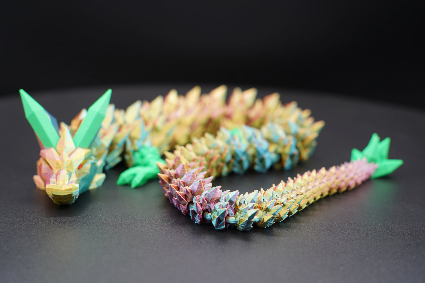 25" Happy Feet Dragon – Articulated 3D Printed Dragon (25" × 2.25")