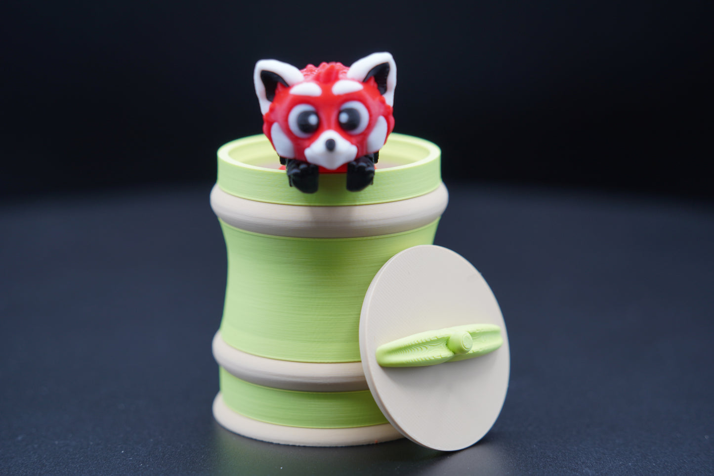 Red Trash Panda – Articulated 3D Printed Red Panda (2.5" × 3")
