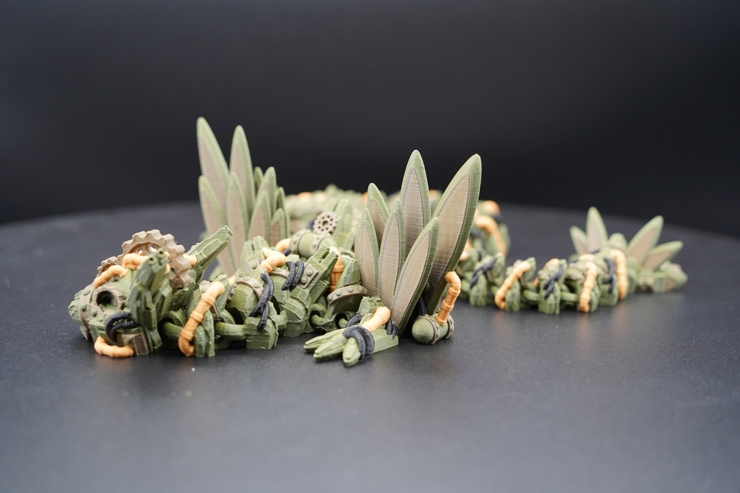 Steampunk Dragon Winged – Articulated 3D Printed Dragon (24.75" × 3")