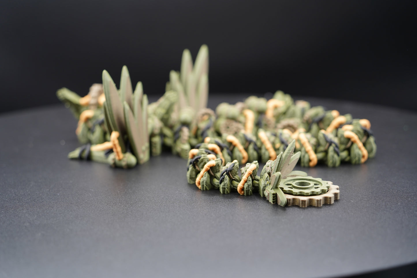 Steampunk Dragon Winged – Articulated 3D Printed Dragon (24.75" × 3")