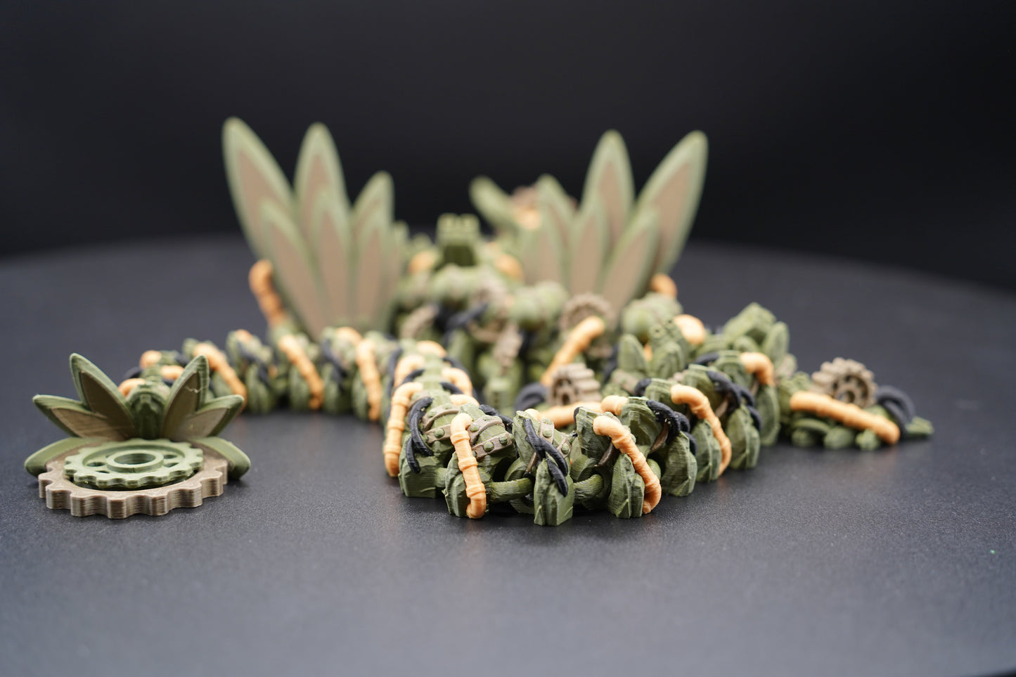 Steampunk Dragon Winged – Articulated 3D Printed Dragon (24.75" × 3")