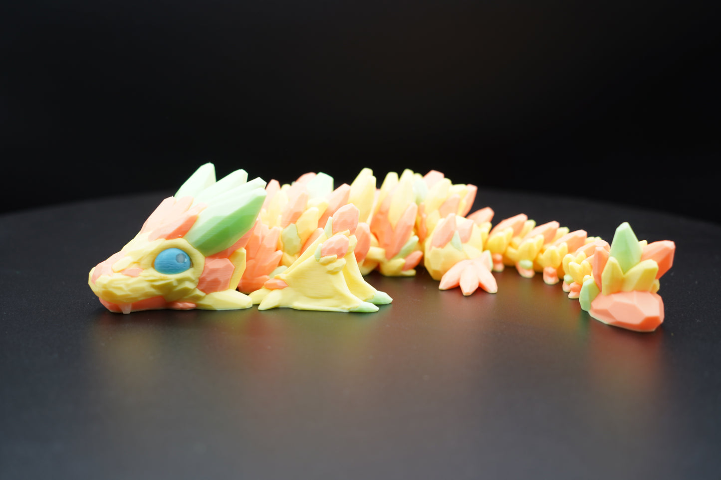 Baby Gemstone Wyvern A2 – Articulated 3D Printed Dragon (14.5" × 2.25")