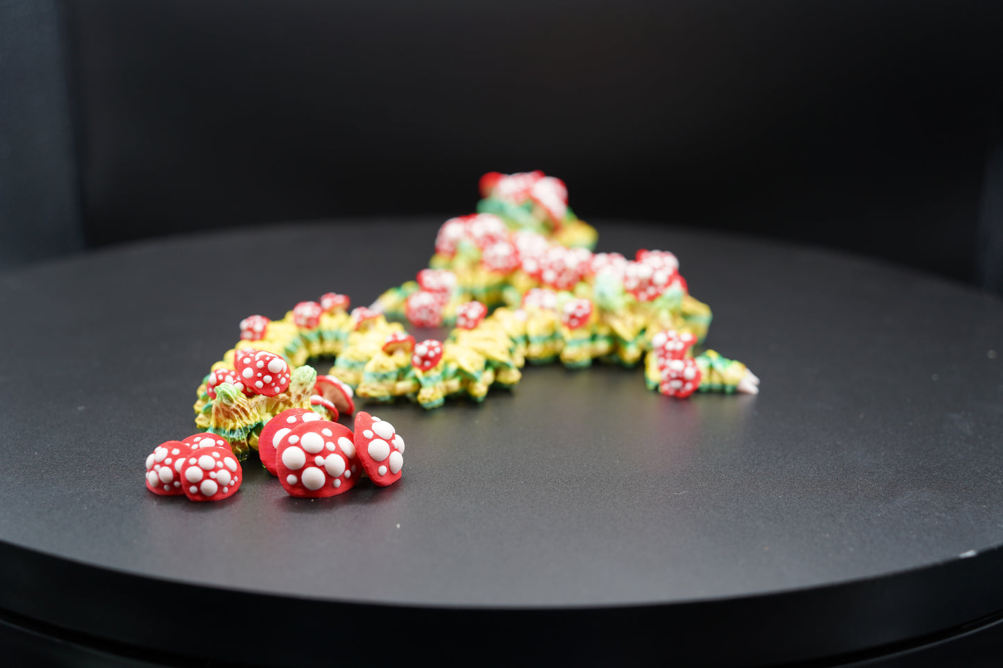 Mushroom Dragon – Articulated 3D Printed Dragon (27" × 2")