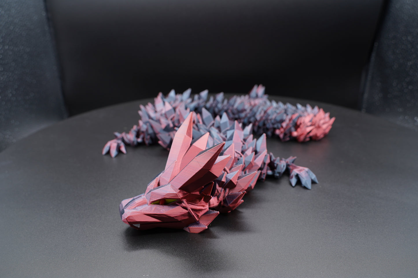 30" Crystal Dragon – Articulated 3D Printed Dragon (30" × 3")