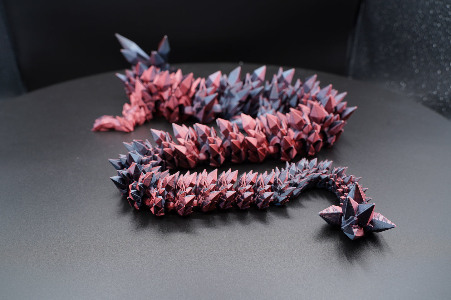 30" Crystal Dragon – Articulated 3D Printed Dragon (30" × 3")