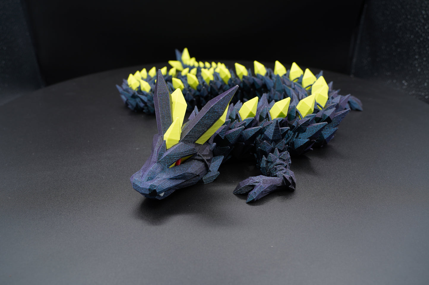 30" Crystal Mohawk Dragon – Articulated 3D Printed Dragon (30" × 3")