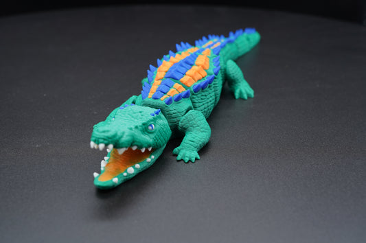 Crocodile – Articulated 3D Printed Crocodile (10" × 1")