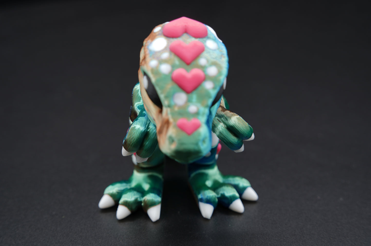 Heart T-Rex – Articulated 3D Printed T-Rex (5.5" × 3.5")