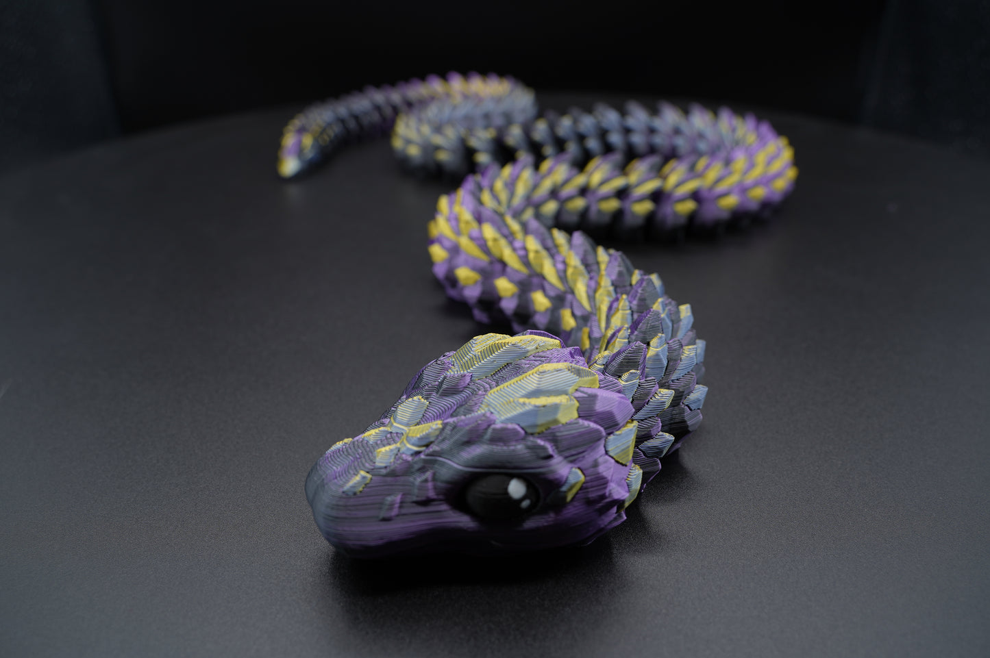 30" Snake 2C – Articulated 3D Printed Snake (35" × 1.25")