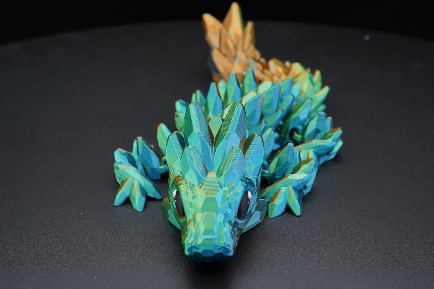Baby Gemstone Dragon – Articulated 3D Printed Dragon (12" × 2")