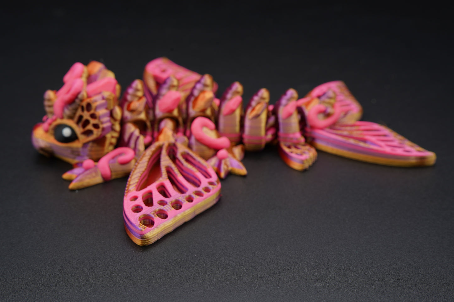 Tiny Butterfly Dragon – Articulated 3D Printed Dragon (7" × 1.5")