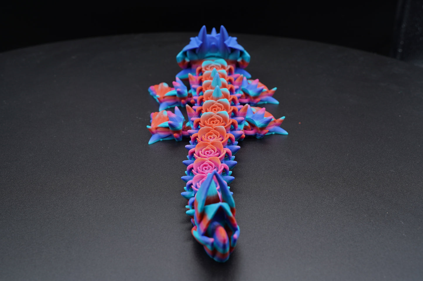 Baby Rose Dragon – Articulated 3D Printed Dragon (11.5" × 2.25")