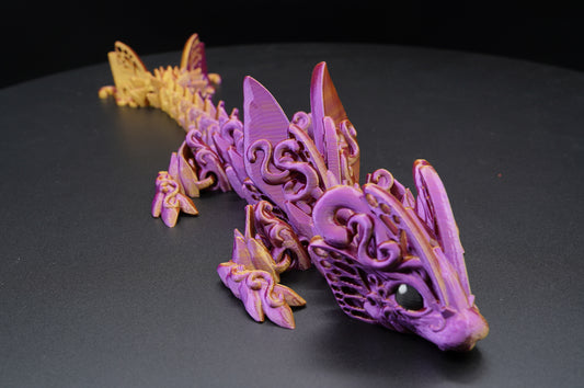 Baby Butterfly Dragon – Articulated 3D Printed Dragon (13.5" × 3")