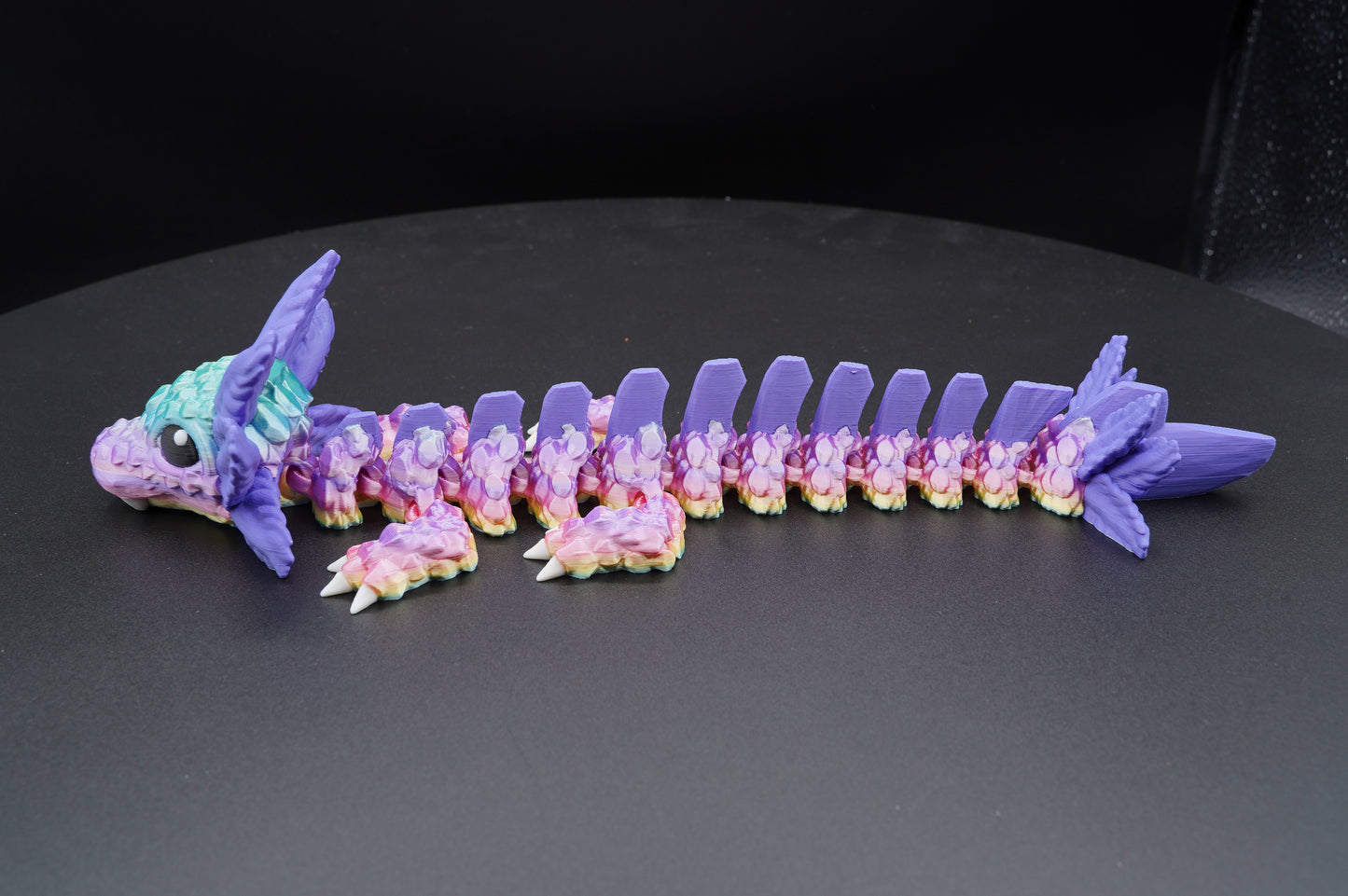 12.5" Axolotl Dragon – Articulated 3D Printed Dragon (12.5" × 1.5")