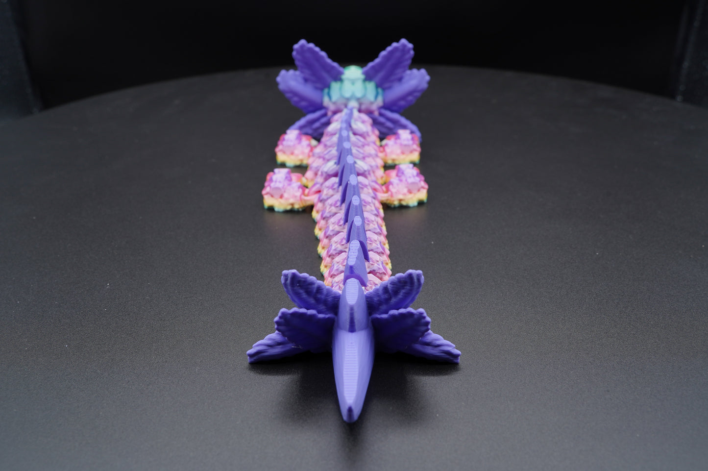 Baby Axolotl Dragon – Articulated 3D Printed Dragon (12" × 2.5")