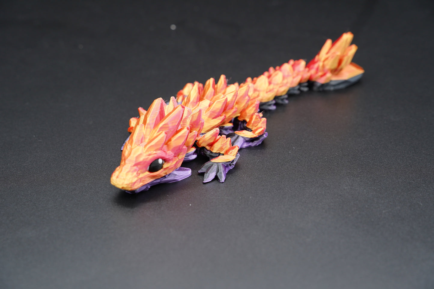 Small Baby Crystal Dragon – Articulated 3D Printed Dragon (7" × 1.5")
