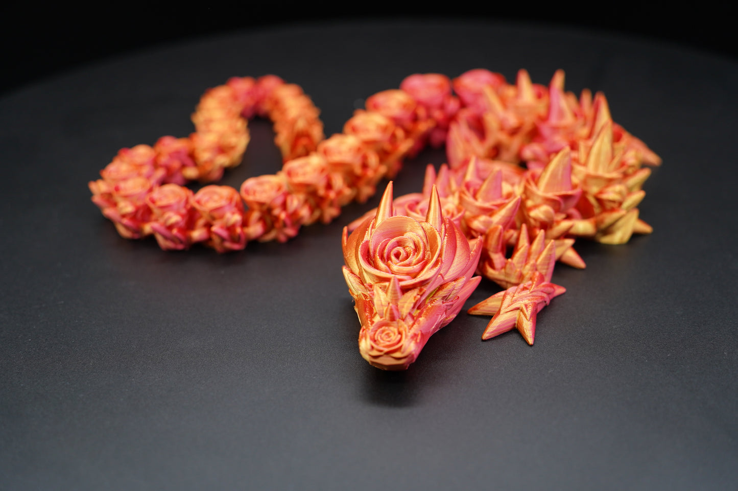 Rose Dragon – Articulated 3D Printed Dragon (29” × 2”)