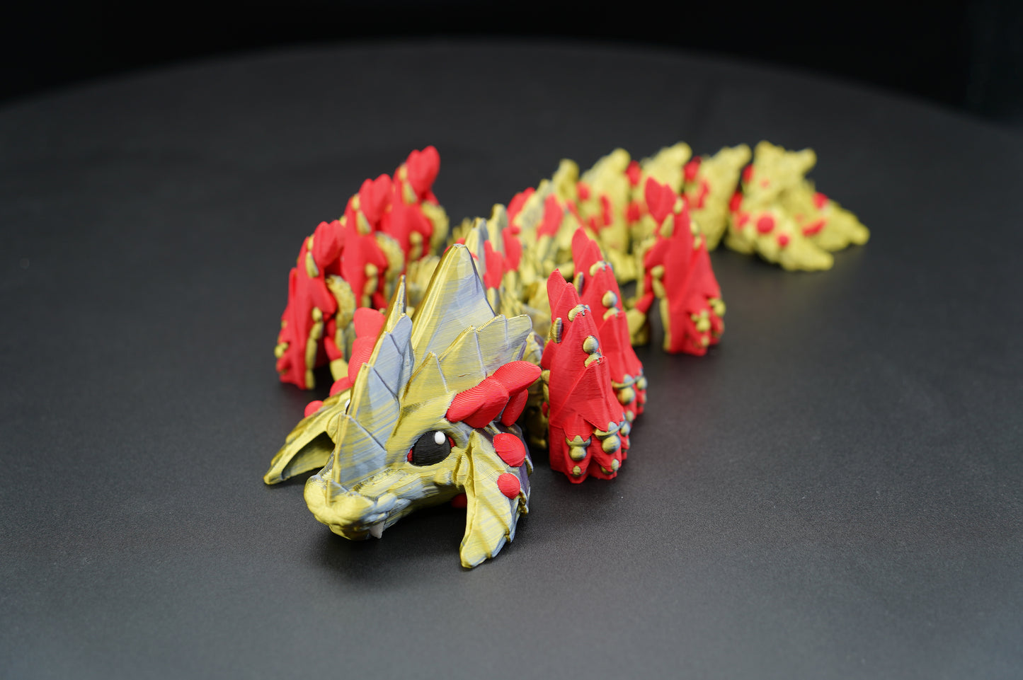 Baby Dune Striker – Articulated 3D Printed Dragon (11" × 2.5")