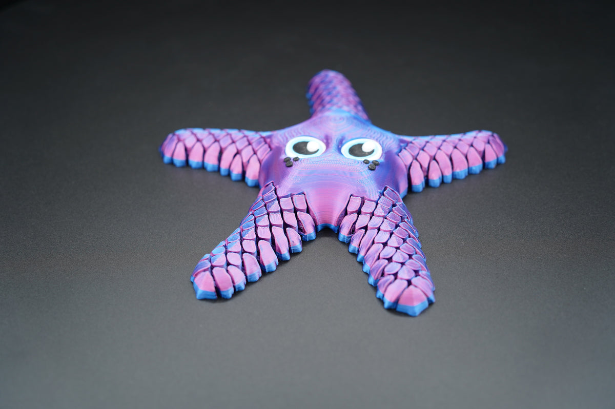 Sea Star – Articulated 3D Printed Animal (7" × 1")
