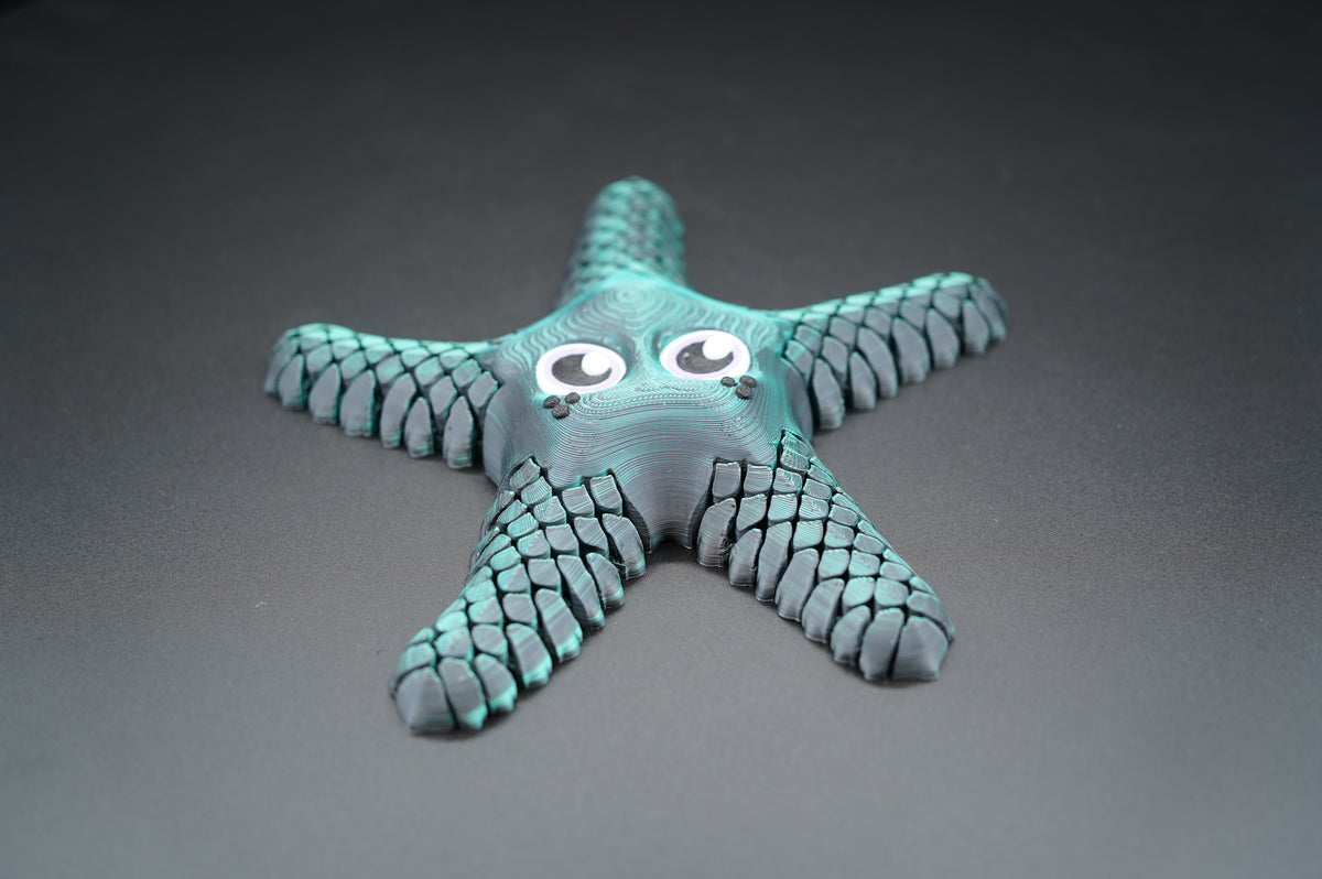 Sea Star – Articulated 3D Printed Animal (7" × 1")