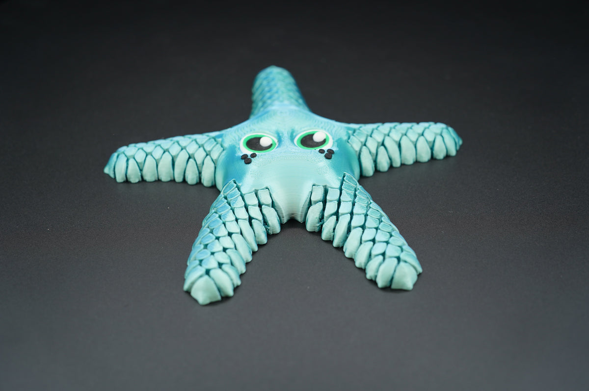 Sea Star – Articulated 3D Printed Animal (7" × 1")