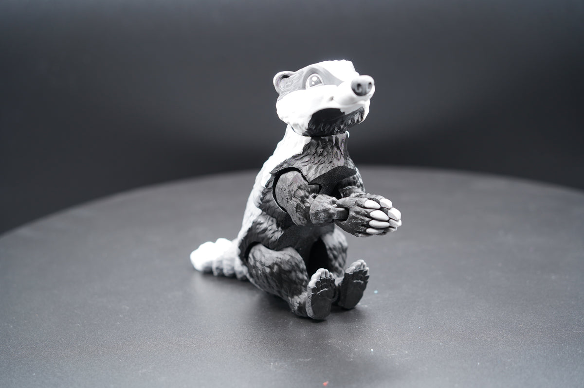 Badger – Articulated 3D Printed Badger (6" T × 2.5" W)