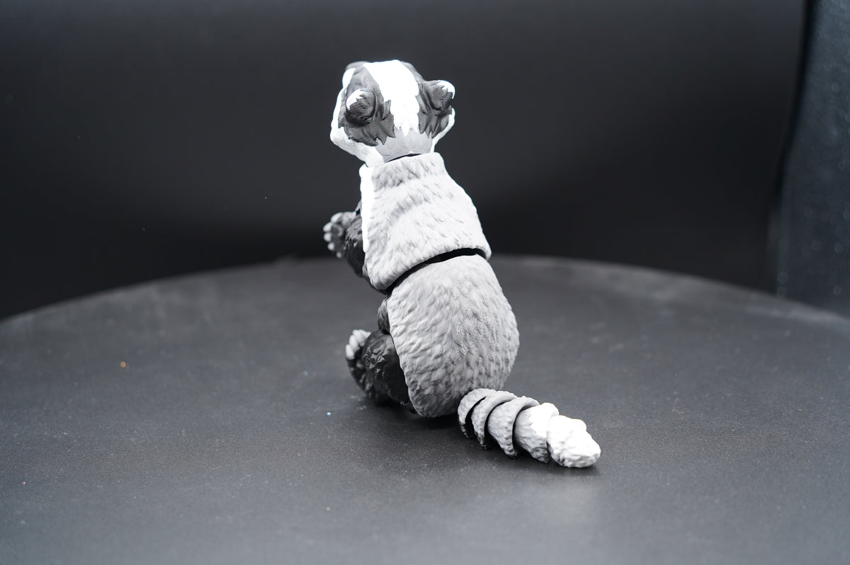Badger – Articulated 3D Printed Badger (6" T × 2.5" W)