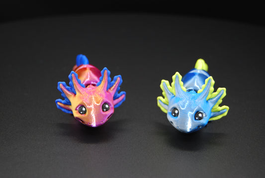 Tiny Axolotl – Articulated 3D Printed Axolotl (4.25” × 1”)