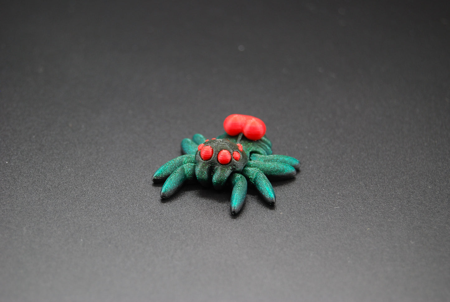 Tiny Heart Spider – Articulated 3D Printed Spider (2” × 0.5”)