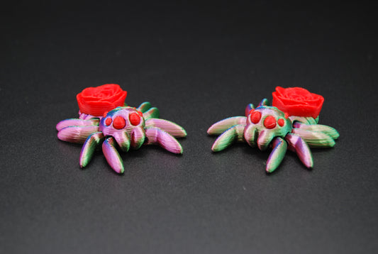 Tiny Rose Spider – Articulated 3D Printed Spider (2” × 0.5”)