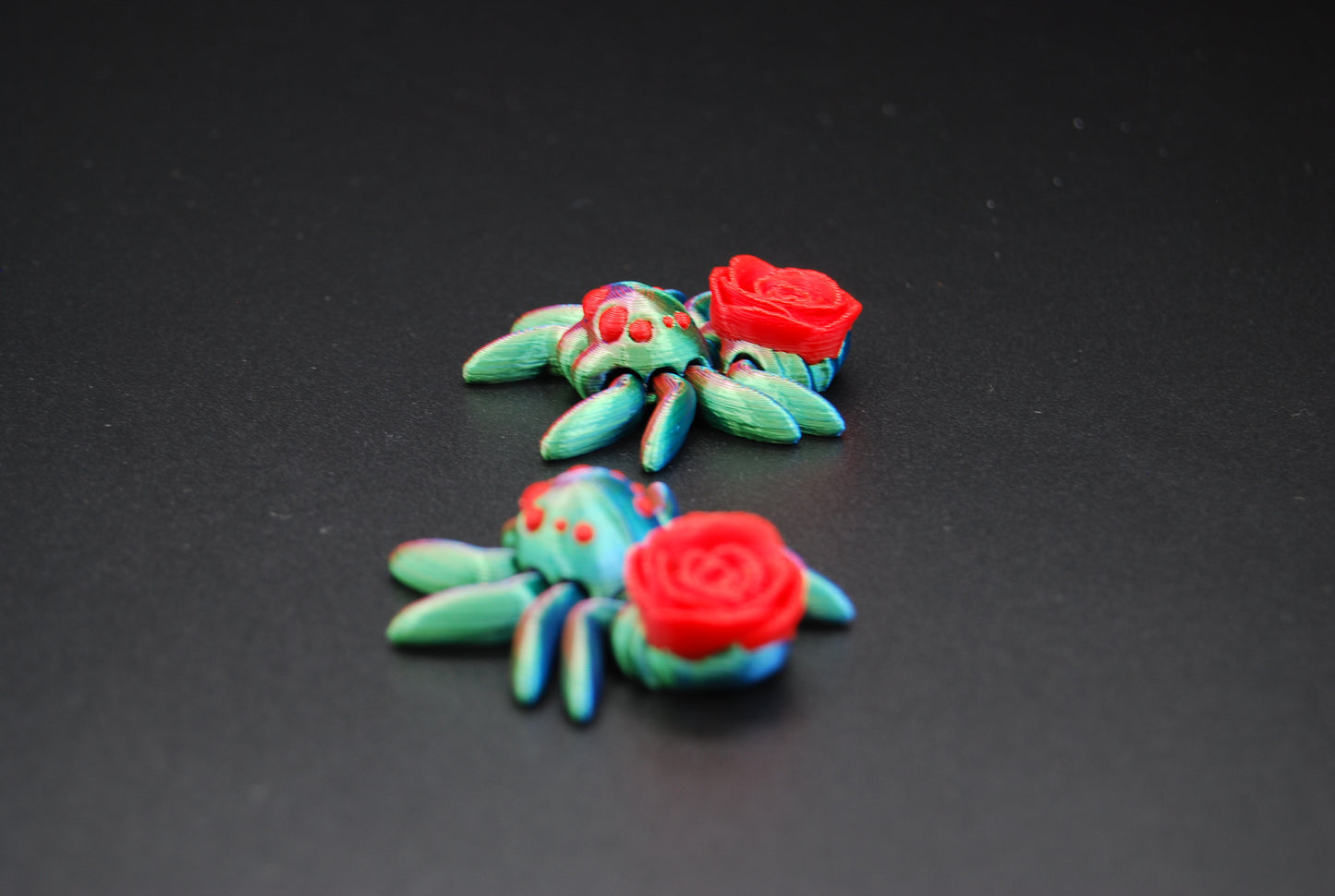 Tiny Rose Spider – Articulated 3D Printed Spider (2” × 0.5”)