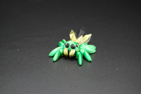 Mini Crystal Spider – Articulated 3D Printed Spider (2” × 0.5”)