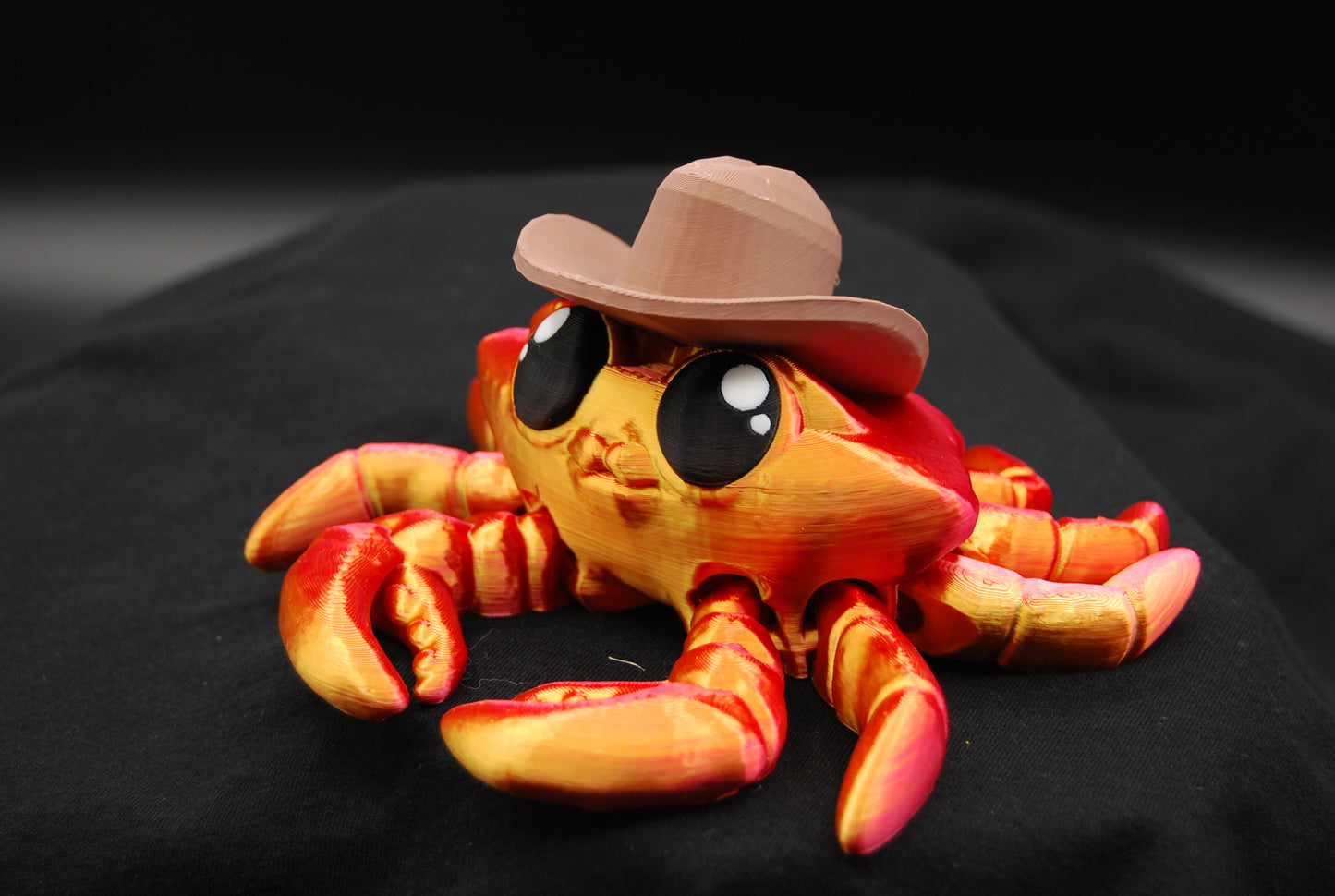Cowboy Crab – Articulated 3D Printed Crab (6” × 5” × 3”)
