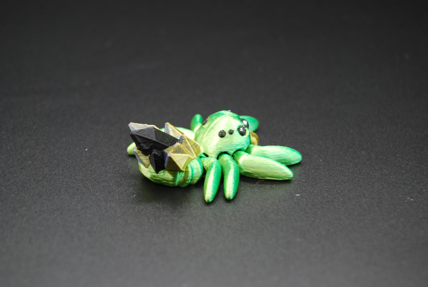 Mini Crystal Spider – Articulated 3D Printed Spider (2” × 0.5”)