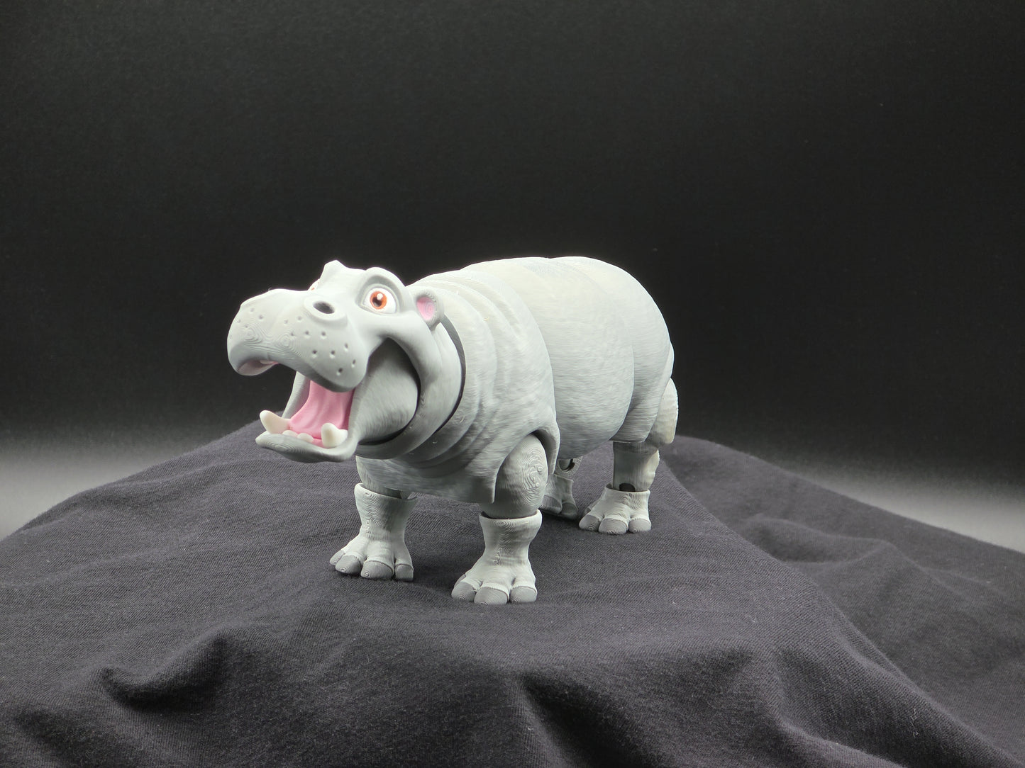 Articulated Flexi Hippo – 3D Printed Poseable Hippopotamus (8” Long)