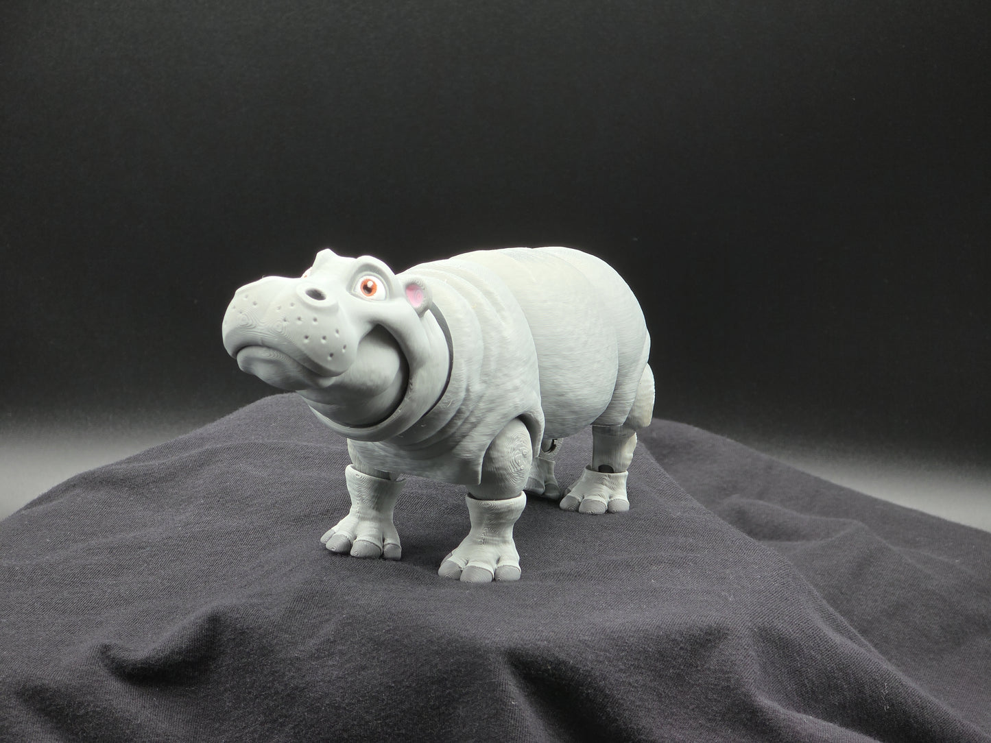 Articulated Flexi Hippo – 3D Printed Poseable Hippopotamus (8” Long)
