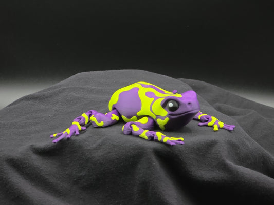Articulated Poison Dart Frog – 3D Printed Poseable Frog (5” Long)
