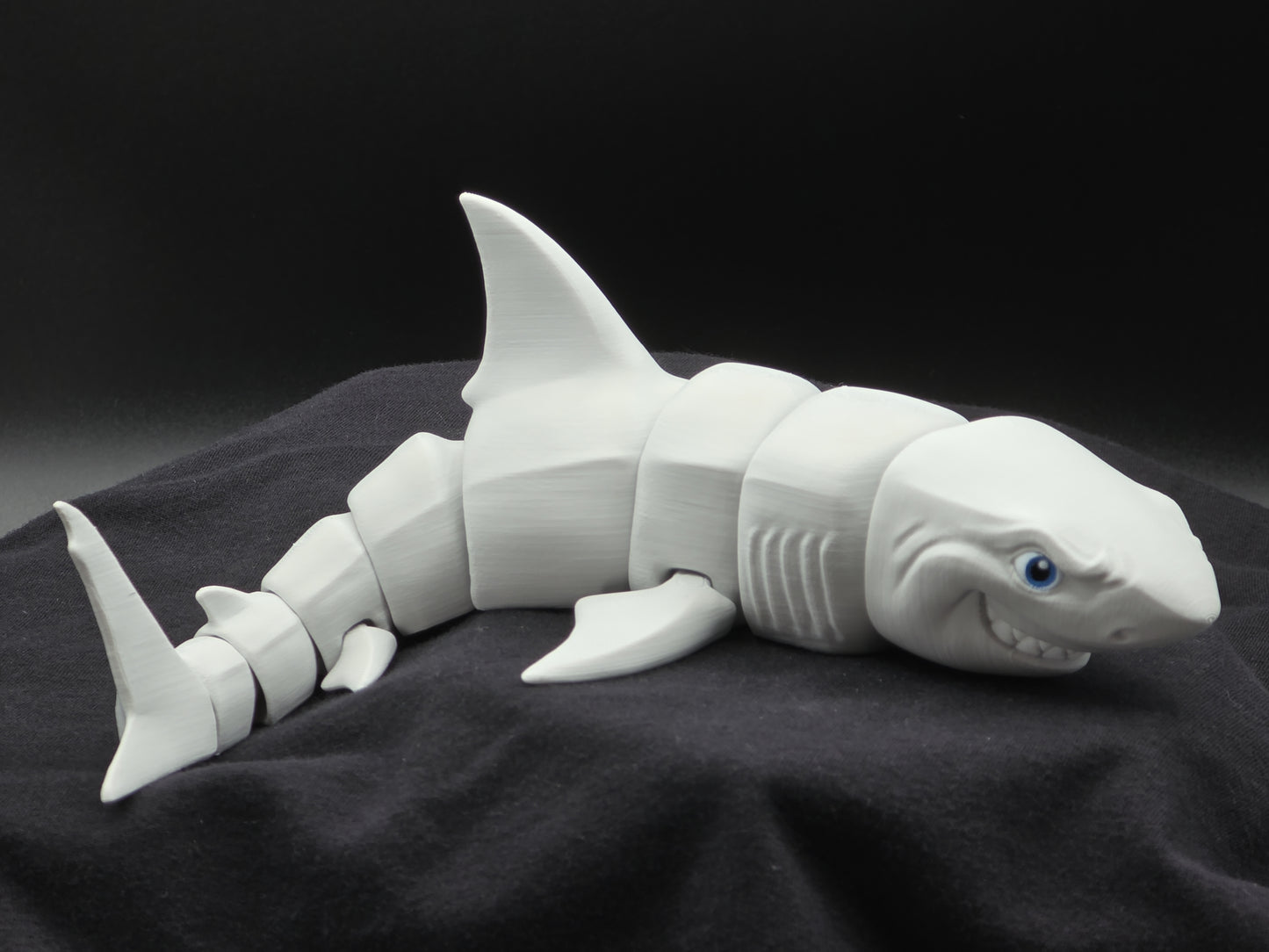 Articulated Great White Shark – 3D Printed Poseable Shark (10.5” Long)