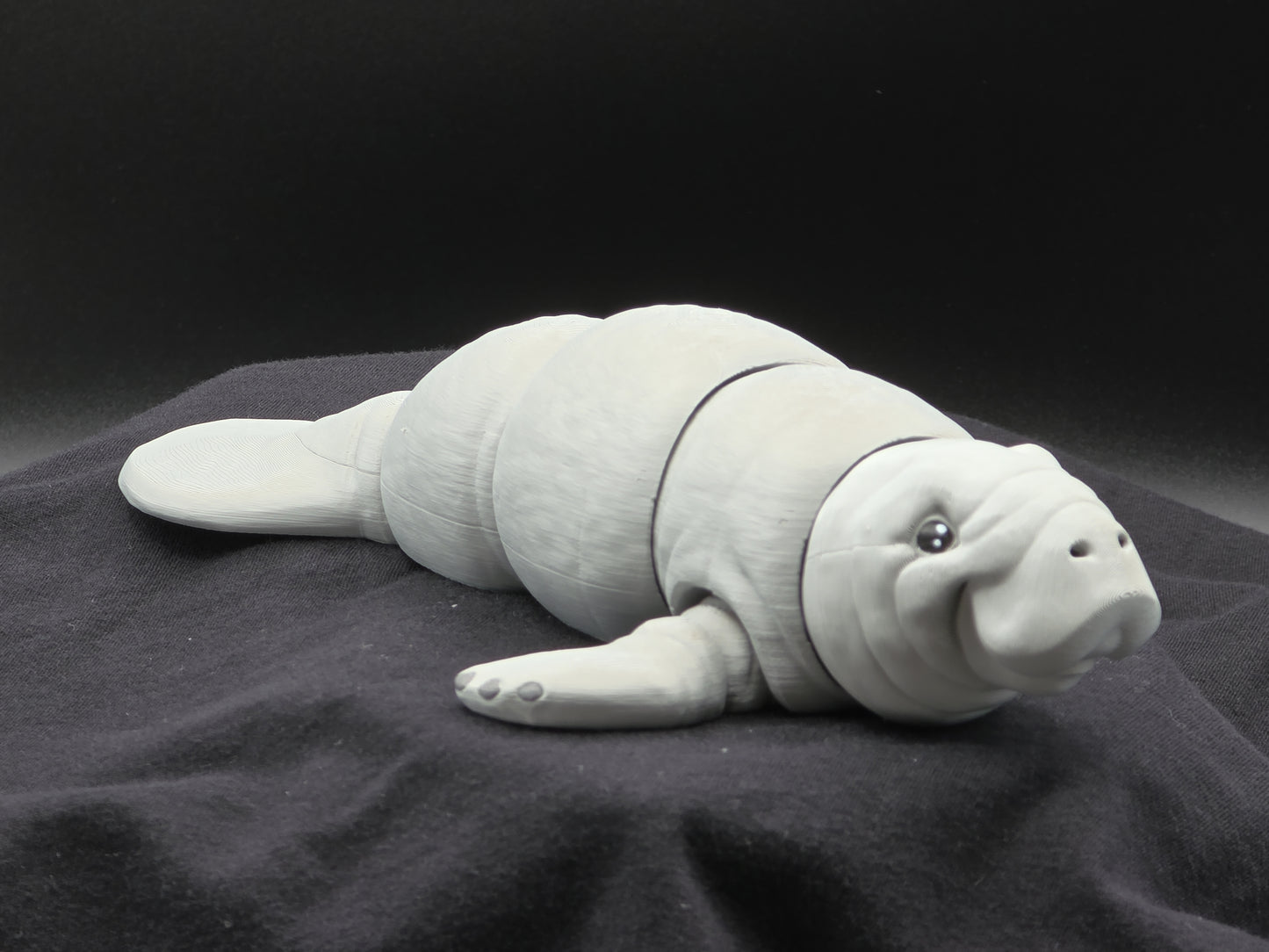 Articulated Manatee – 3D Printed Poseable Sea Cow (9.5” Long)