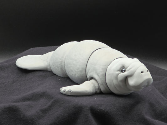 Articulated Manatee – 3D Printed Poseable Sea Cow (9.5” Long)