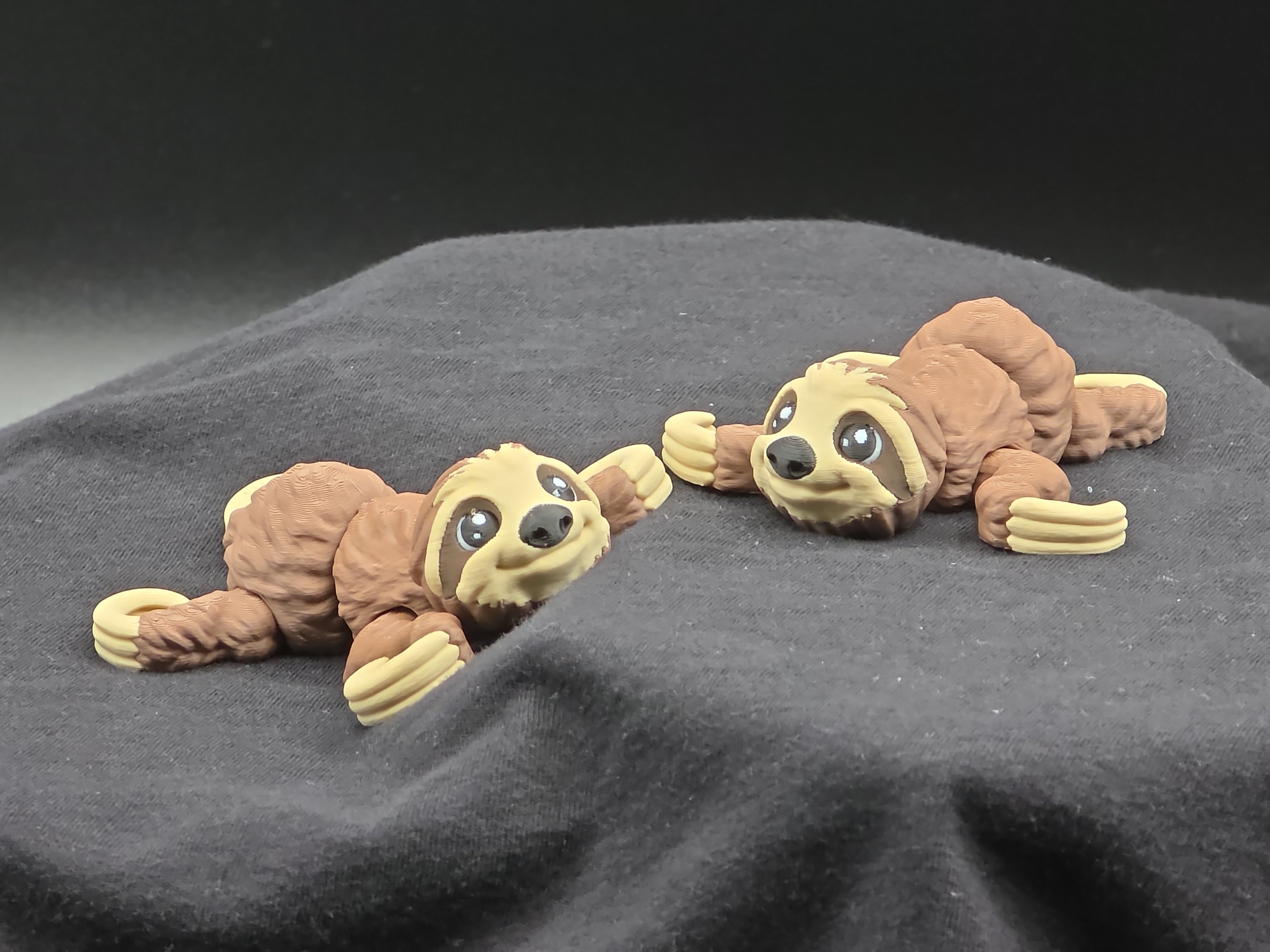 Mini Articulated Sloth – 3D Printed Poseable Sloth (3” Long) – T&B ...