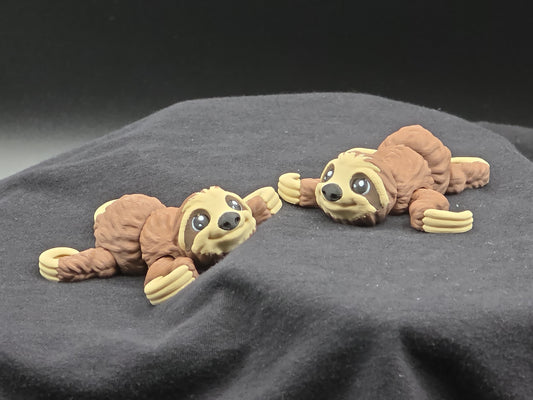 Mini Articulated Sloth – 3D Printed Poseable Sloth (3” Long)
