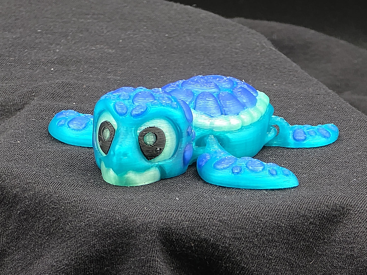 Mini Articulated Sea Turtle – 3D Printed Poseable Turtle (4” Long)