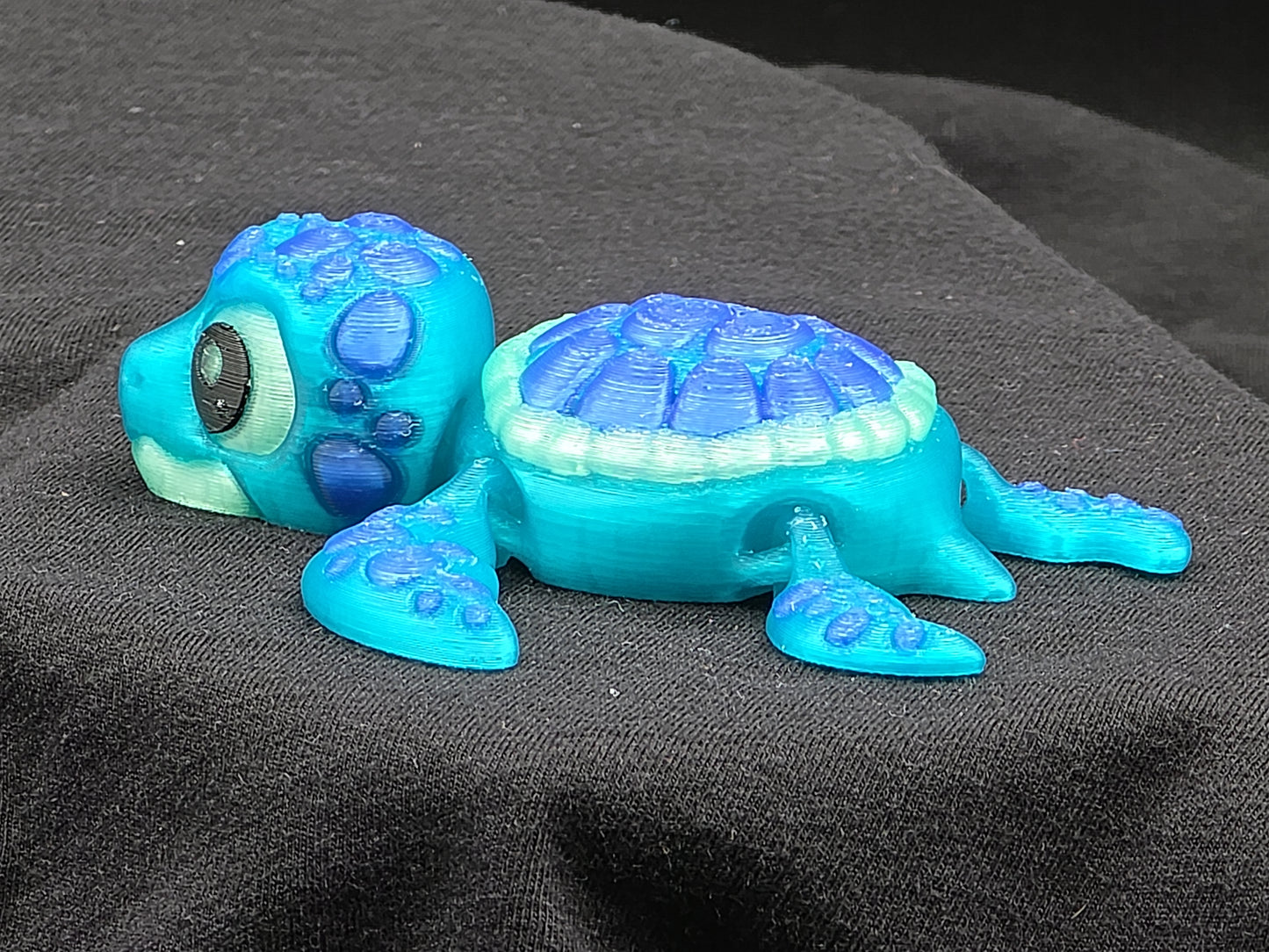 Mini Articulated Sea Turtle – 3D Printed Poseable Turtle (4” Long)