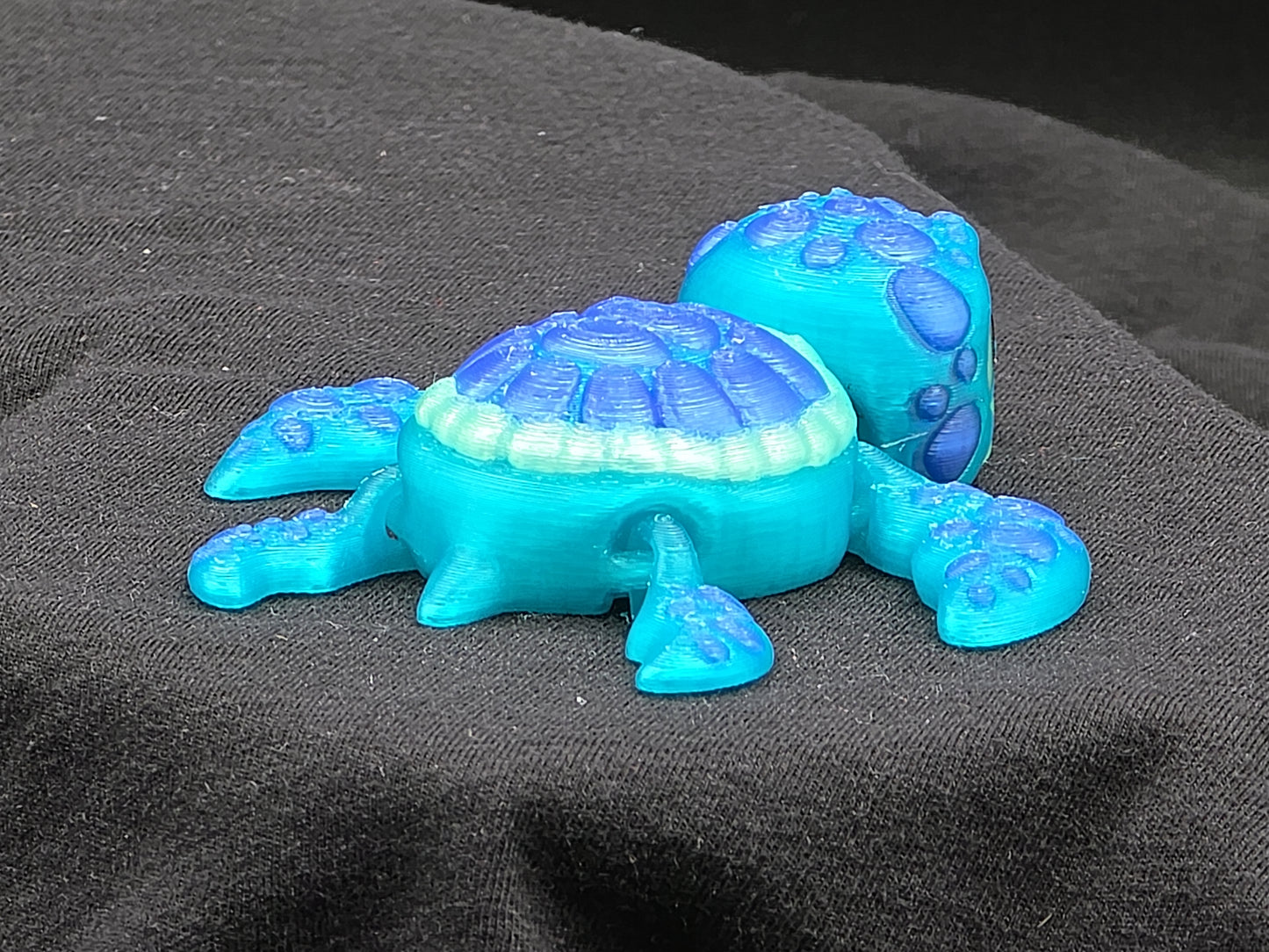 Mini Articulated Sea Turtle – 3D Printed Poseable Turtle (4” Long)
