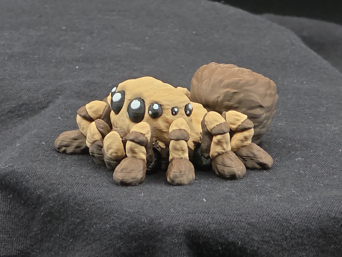 Mini Articulated Spider – 3D Printed Poseable Spider (3” Wide)
